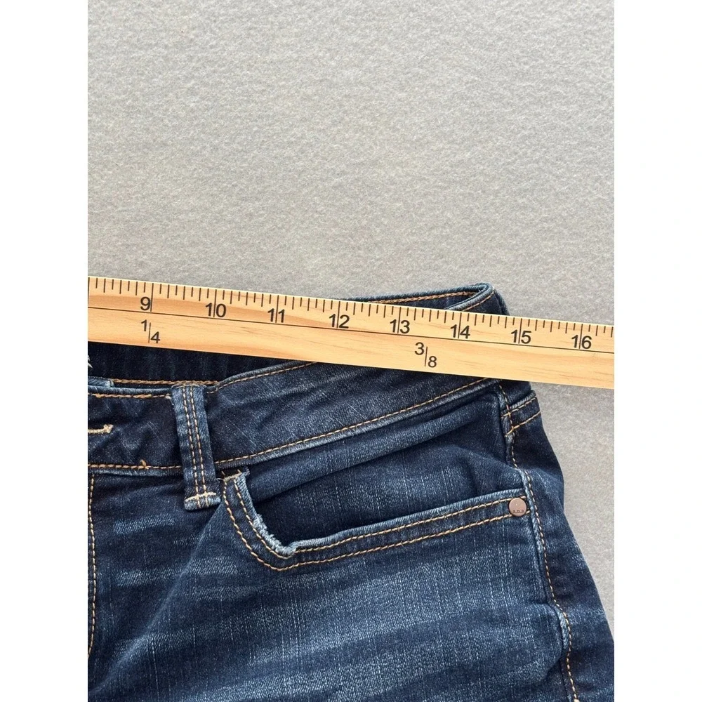 a.n.a Denim Bermuda Shorts 12 Excellent Dark Wash Stretch Mid Rise Long Shorts